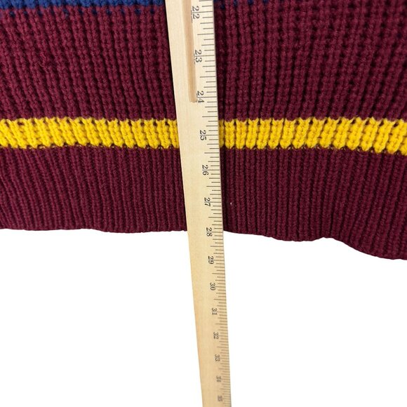 Vintage Westchester Classics Sweater XL Red Striped Heavy Cable Knit Crew Neck - Picture 5 of 8